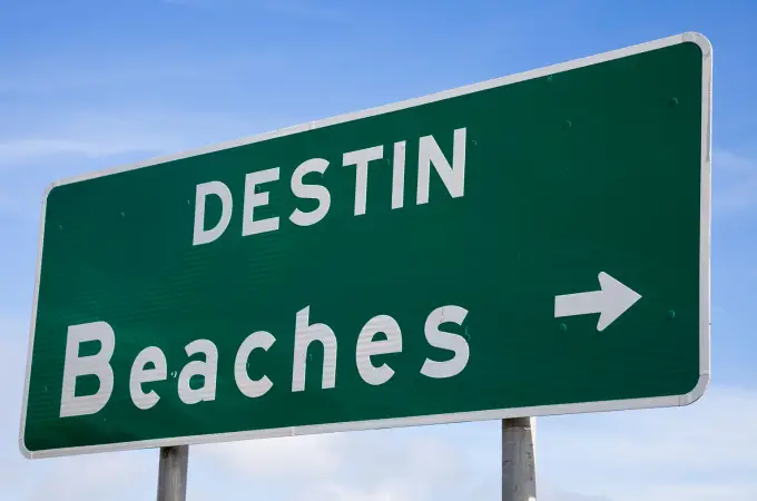 Destin Beach Road Sign