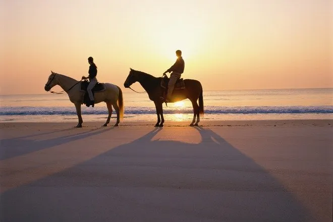 horseback riding on the beach in Florida Ameila Island